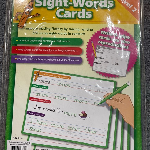 Lakeshore Toys Lakeshore Sight Word Cards Poshmark